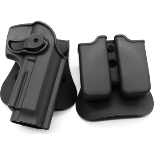 Tactical Polymer Retention Roto Holster With Double Mag holster For Beretta 92 96 M9 Outdoor Protection Gun Accessories