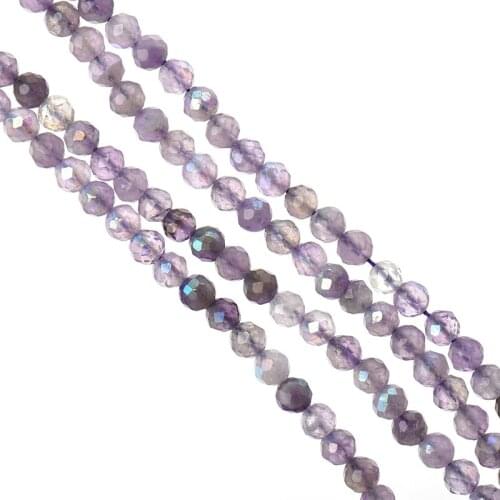The textured beads are dark purple and transparent light purple and Pure gloss fluorite 3mm-2mm Loose Beads