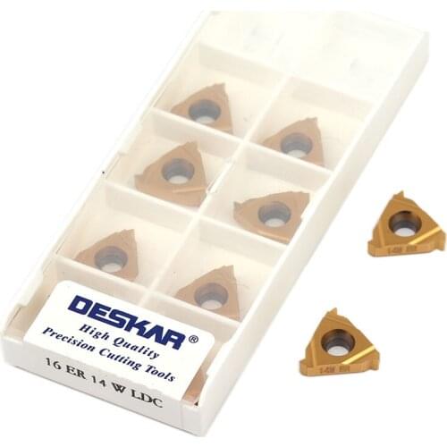 16ER 8W 9W 10W 11W 12W LDA Cutter 16IR 14W 16W 18W 19W 20W LDA 16ER 24W LDC Carbide Threading Insert CNC Lathe Tool Turning Tool