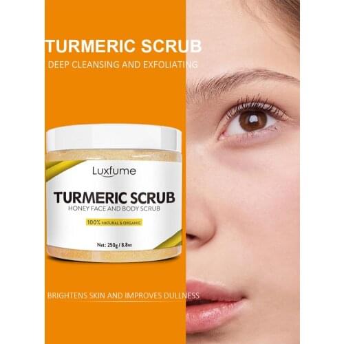 250g Turmeric Scrub Moisturizing Body Scrub Salt Exfoliating Whitening Moisturizing Facial and Body Scrub