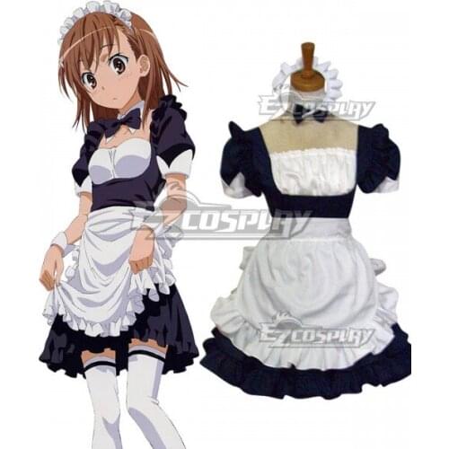 Toaru Majutsu No Index Toaru Kagaku no Railgun Misaka Mikoto Maid Lolita Dress Girls Halloween Party Suit Cosplay Costume E001