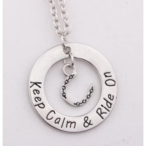 10PCS Newest Design 4Style Fashion Inspirational Fashion Necklace Jewelry Letter Keep Calm & Ride On Knight Motto Necklace