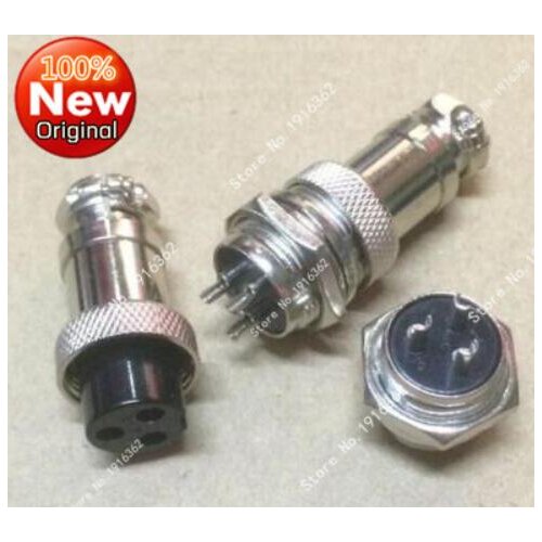 100Pair/Lot GX16-3 GX16 3Pin 16MM Male & Female Wire Panel Connector Circular Aviation Connector Socket Plug