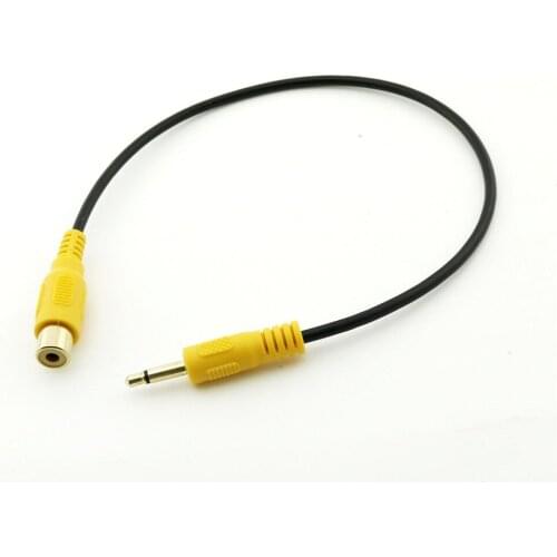 20pcs 3.5mm Mini Mono Male to RCA Female Video Cable for Car DVR Camcorder Camera 1FT