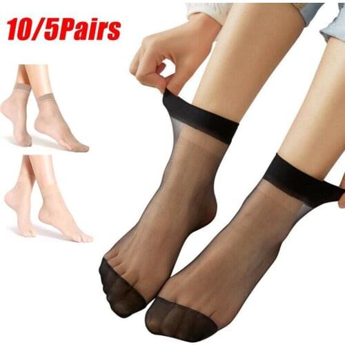 5Pairs Transparent Sexy Low Cut Ankle Socks Ice Silk Summer Casual Socks Short Women Sock Boat Office Lady Rayon Design R2A0