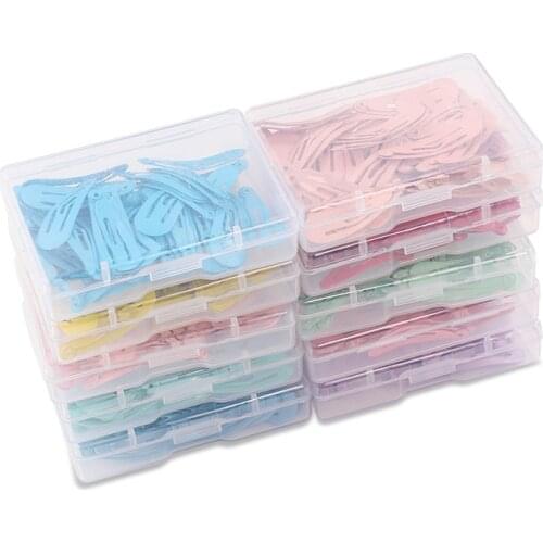 50Pcs/Box Snap Hair Clips For Baby Girls Candy Color Kids Hairpins Metal Hair Clips For Girls Children Hair Barrettes Hairgrip