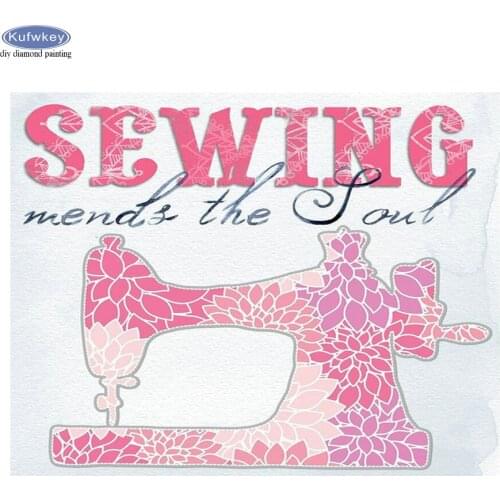 5d diy diamond painting Sewing machine crystal painting diamond mosaic full square drill embroidery diamond round home decor