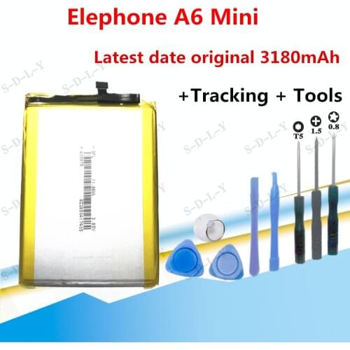 Original Elephone A6 Mini Phone Battery 3180mah 3.8V for Elephone A6Mini 4G Smartphone 5.71 Inch Waterdrop Screen Android 9.0