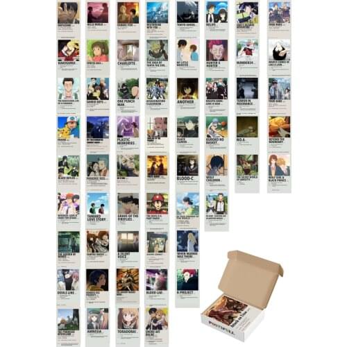 Anime Wall Poster Collage Set - 60 Piece - Aesthetic - Vintage Poster Set - 10 cm x 15 cm