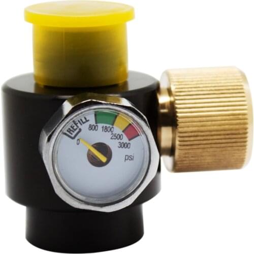 Paintball Tank Cylinder Adjustable Regulator Output Pressure 0-300psi 0-800psi 0-2200psi 0.825-14NGO Thread