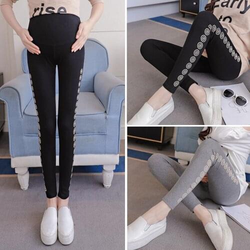 Pregnant women pants spring and autumn pregnant women high-elastic maternity clothes stomach lift pants printing pregnancy libra