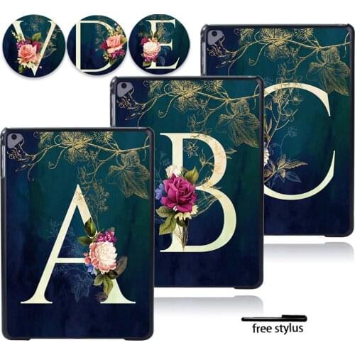 For Apple IPad Air 1 Air 2 /iPad Air 3 10.5" (2019) /iPad Air 4 10.9 2020 Letter Printing Series Plastic Hard Shell Tablet Case