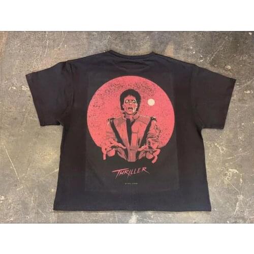 Black MJ Heavyweight 210g cotton crew neck T-shirt