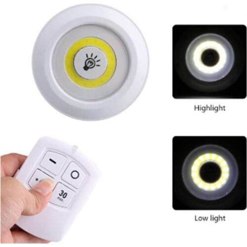 COB LED Night Lamp LED Night Light Remote Controlled Battery Operated WC Bedside Lamp For Room Hallway Pathway Toilet Nightlight