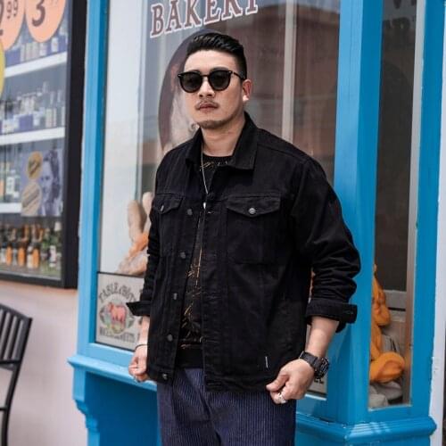 Extra XL Menswear Mens Trendy Brand Large Size Autumn New Denim Jacket Plus Size Men Clothing