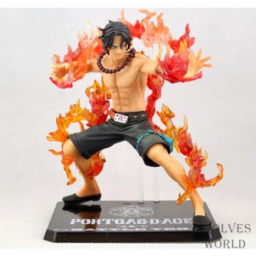 1 Pcs 15 CM Action Figure Ace PVC Model Fire Devil Fruit Anime Figurines Kids Children Collection Toys High Quality