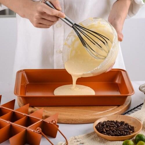 Living Bottom Checkered Non-stick Brownie Bakeware Baking Cake Mold Tools