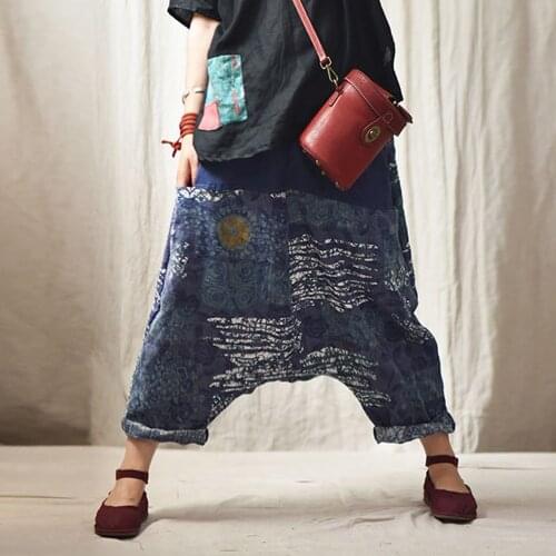 Женские штаны шаровары Johnature China At AliExpress