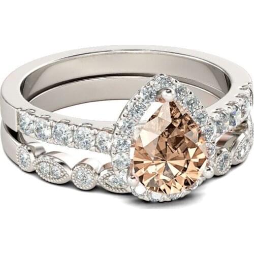 Classic Crystal Engagement Claws Design Hot Sale Rings For Women New White Zircon Cubic Elegant Rings Female Wedding Jewelry