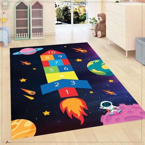 Space Shuttle Patterned Carpet ,Non Slip Floor Carpet,Teens Carpet,Turkish Rug