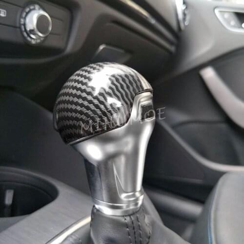 AT Interior Gear Shift Knob Cover Cap Trim For 2013 2014 2015 2016 2017 2018 2019 2020 Audi A3 S3 Q2 Carbon Fiber