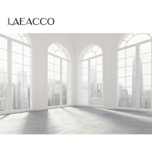 Laeacco French Window White Room Interior Photography Background Baby Portrait Photocall Backdrops For Photo Studio Photozone