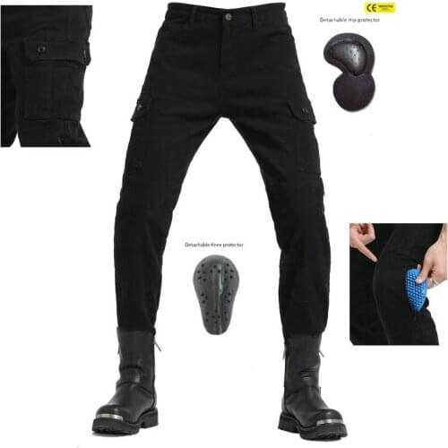 Motorcycle jeans, motocross pants with 4 knees and hip guard, suitable for mens motorcycle pants for motorcycle racing