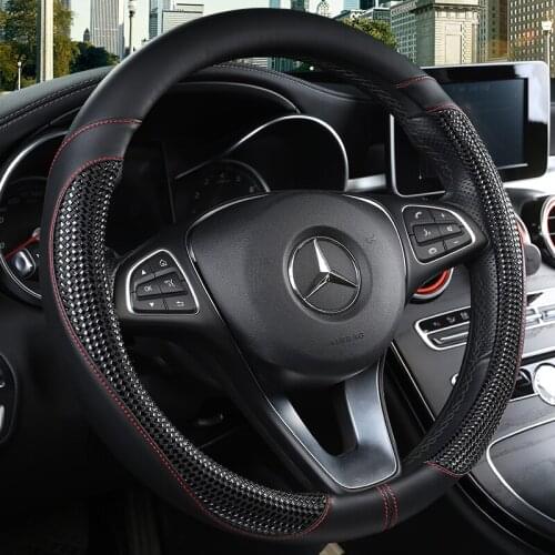 Soft Braid on Car Steering Wheel Cover For 37 - 38 CM 14.5"-15" Anti-slip Inner Ring M Size Steering-Wheel Car Styling Carpet