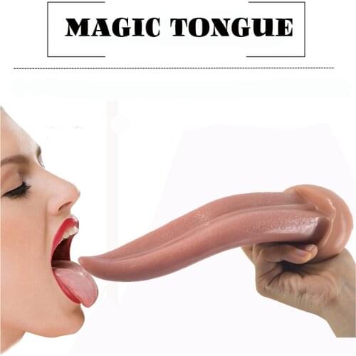 Realistic Tongue S Shape G-spot Stimulate Female Massage Flexible Dildo Sex Toys for Adult Anal Plug Male Prostate Masturbation