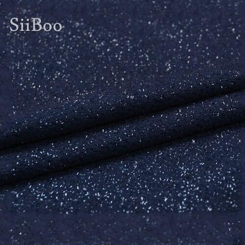 Luxury metallic weaving 85%wool fabric apparel for winter navy blue woolen tissu cloth tecidos telas stoffen for sewing SP5678