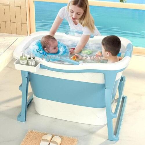 Newborn Swim Bucket Folding Household Baby Bathtub Children Adult Bathing Bucket Baby Bathing Bucket Whole Body