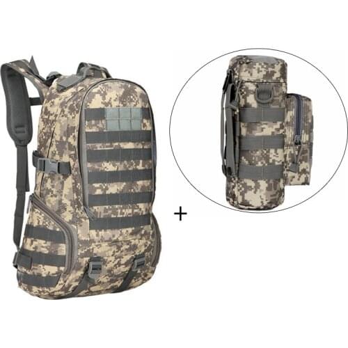 35L Tactical Military Backpack + Assault Molle Sports Water Bottle Bags Mountaineering Hiking Camouflage Hunting Bag
