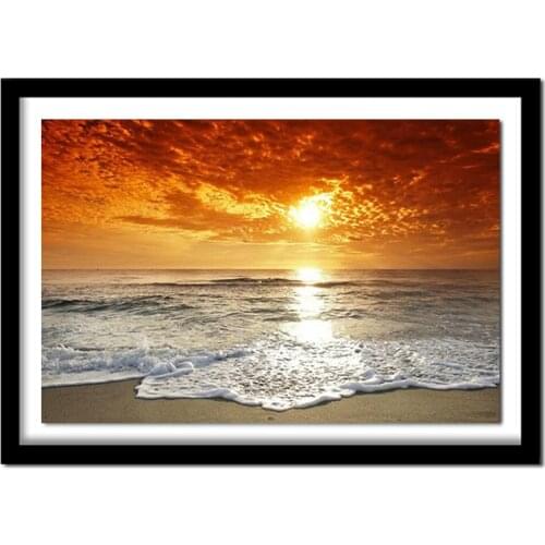 Sunset Sea Scenery Diamond Painting Cross Stitch Diamond Embroidery Diamond Wall Art Home Decor Christmas gift v577