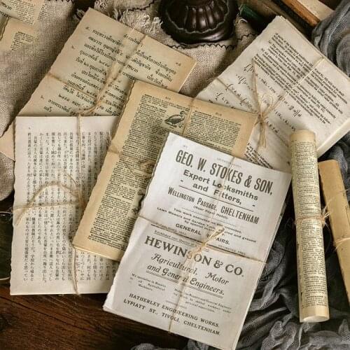 10pcs/lot Vintage Journal Planner Album Scrapbooking Gift DIY Decorative Junk Retro Material Papers Diary Craft Paper