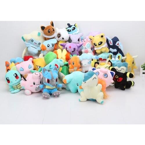 11-18cm Pokemon doll Pikachu Ditto Meowth Snivy Phanpy Torchic Jirachi Froakie Mudkip Plush Toy Soft stuffed Doll Toy