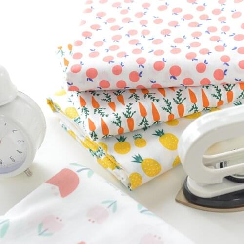 140x50cm plain cotton Cloth making summer skirt shorts comfortable sewing fabric lovely fruit 160g/m