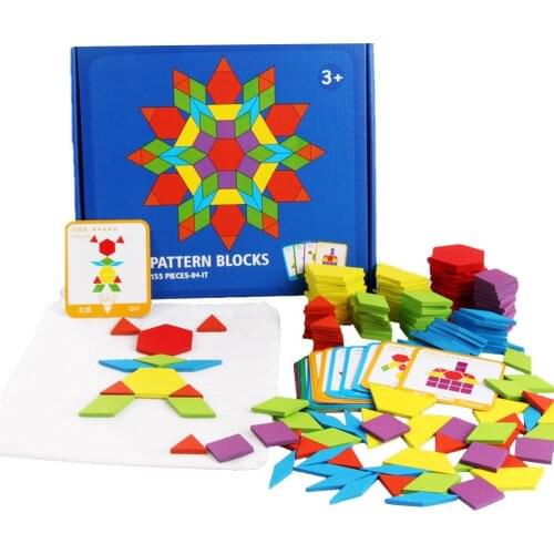 New 155pcs Wooden Jigsaw Puzzle Board Set Colorful Baby Montessori Educational Toys For Children Learning Developing Toy