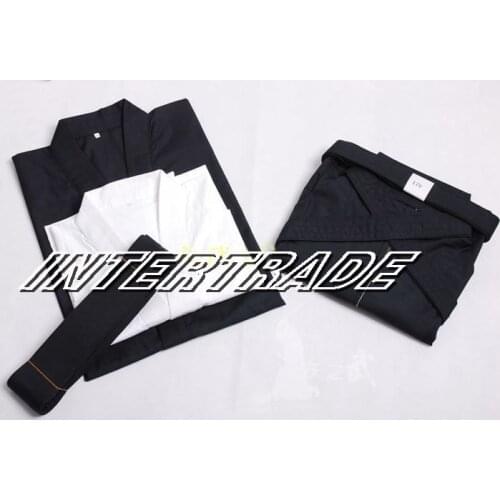 4pcs/set top quality Traditional Japanese samurai suits martial arts Aikido clothing Hakama Kendo GI Iaido uniforms