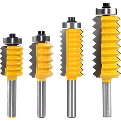 8Mm Shank T Type Architectural Cemented Carbide Molding Router Bit Trimming Wood Milling Cutter Cone Tenon Woodwork Cutter Tools