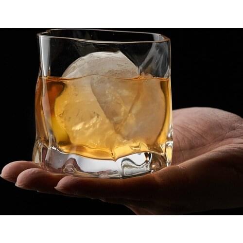 Agency Specific Link Makoto Komatsu Irregular Whisky Rock Glass Artwork Wrinkle Whiskey Cognac Brandy Snifters Cup XO Tumbler
