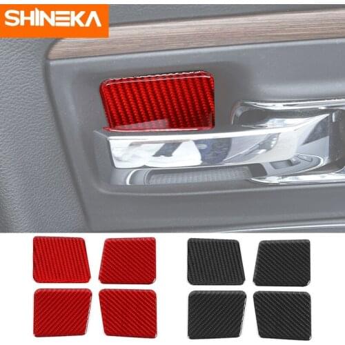 SHINEKA Interior Accessories for Dodge RAM 1500 Car Inner Door Handle Bowl Decoration Cover Sticker for Dodge RAM 1500 2010-2015