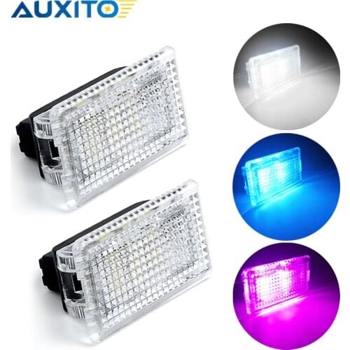 AUXITO 2Pcs Car Interior Light Bulbs For Tesla Model 3 Model X Model S Accessories Auto Trunk Lamp 12V LED Footwell Lights