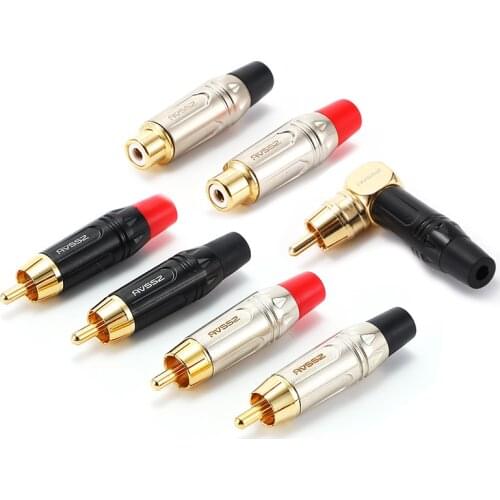 1Pcs AVSSZ SRCA-BG-2/AFRCA-R RCA plug male seat TV set-top box connection AV cable welding head computer speaker mixer dvd
