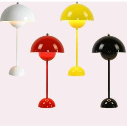 White / Black / Yellow / Red Modern Table Lamp Living Room Iron Bedside Study Desk Lamp Interior Lighting Decoration LB12121114