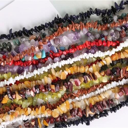 Irregular Shape Natural Stone Beads Tiger Eye Red Carnelian Red Coral Stone India Carnelian Chip Beads For Jewelry Making