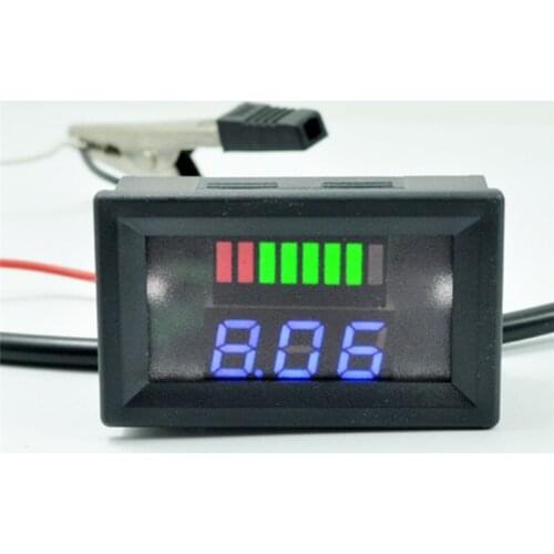 DC LED Intuitively Upper Colorful Panel Universal Digital Voltage Volt Meter Display Voltmeter For Motorcycle Car 12V-60V#289973