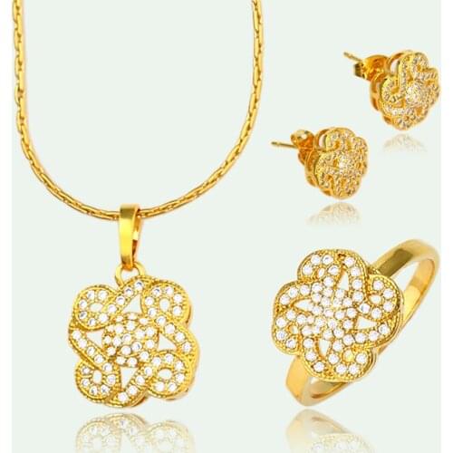 Fansheng free shipping hot sale charm women lady India/ Russia/America Micro inlay party wedding gift jewelry set