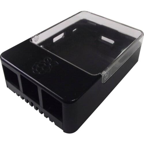 CBPIHAT-BLK - Dev Board Enclosure, Raspberry Pi B+, Pi 2, Pi 3, Hat PCBs, Black / Transparent