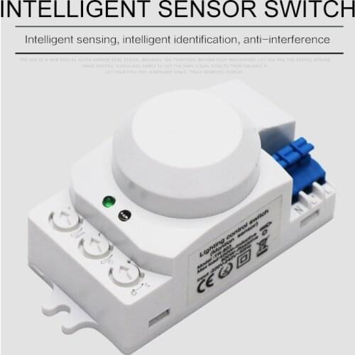 AC220～240V Microwave Smart Movement Body Detector Sensor Lights Control Switch Infrared Motion Induction Lamp Switch