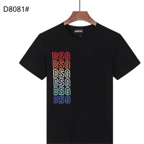 DSQ PHANTOM TURTLE Mens Short Sleeve Logo Series Graphic T-Shirt Men Fashion Print Cotton Tees Breathable Quality Tops D80811